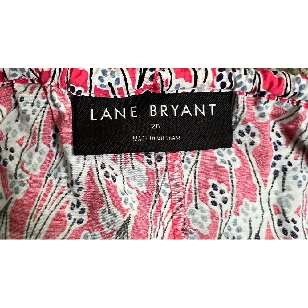 Lane Bryant Floral Peasant Tunic Top Blouse Tassel Lightweight Coastal Size 20 - Picture 6 of 6